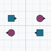 A Box: two couples facing each other.