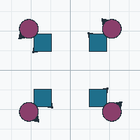 A promenade: couples moving counter-clockwise around the square.