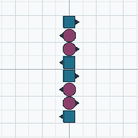A Tidal Wave: two facing four facing two.